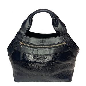 KATE SPADE NEW YORK BLACK PATENT LEATHER+WALLET